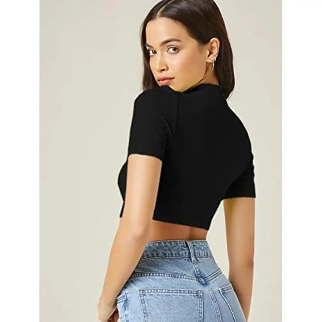 Dream Beauty Fashion Polyester Blend Crop Top (15 Inches)