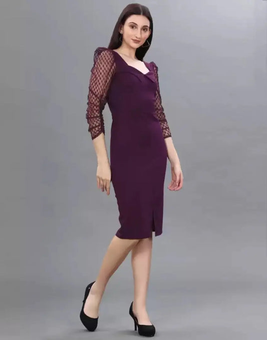 Classic Cotton Blend Solid Dresses for Women