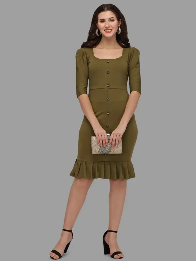 Comfy Modern olive Women Body corn Dresses