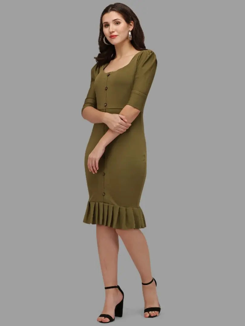 Comfy Modern olive Women Body corn Dresses