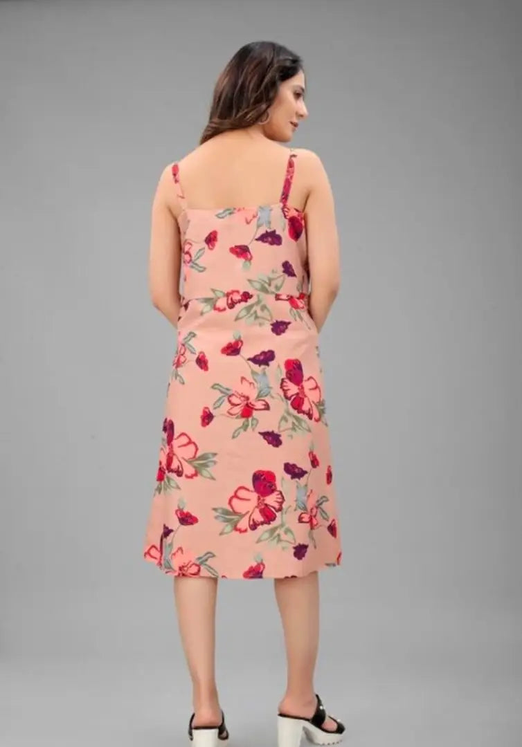 Peach Multiflower Dress