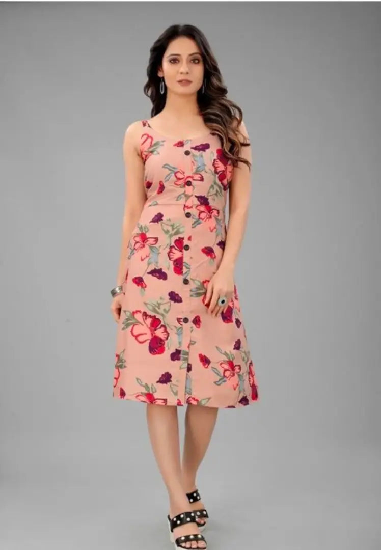 Peach Multiflower Dress