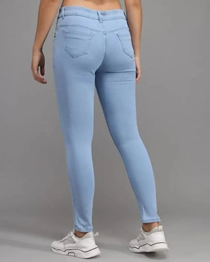 Classic Denim Solid Jeans for Women