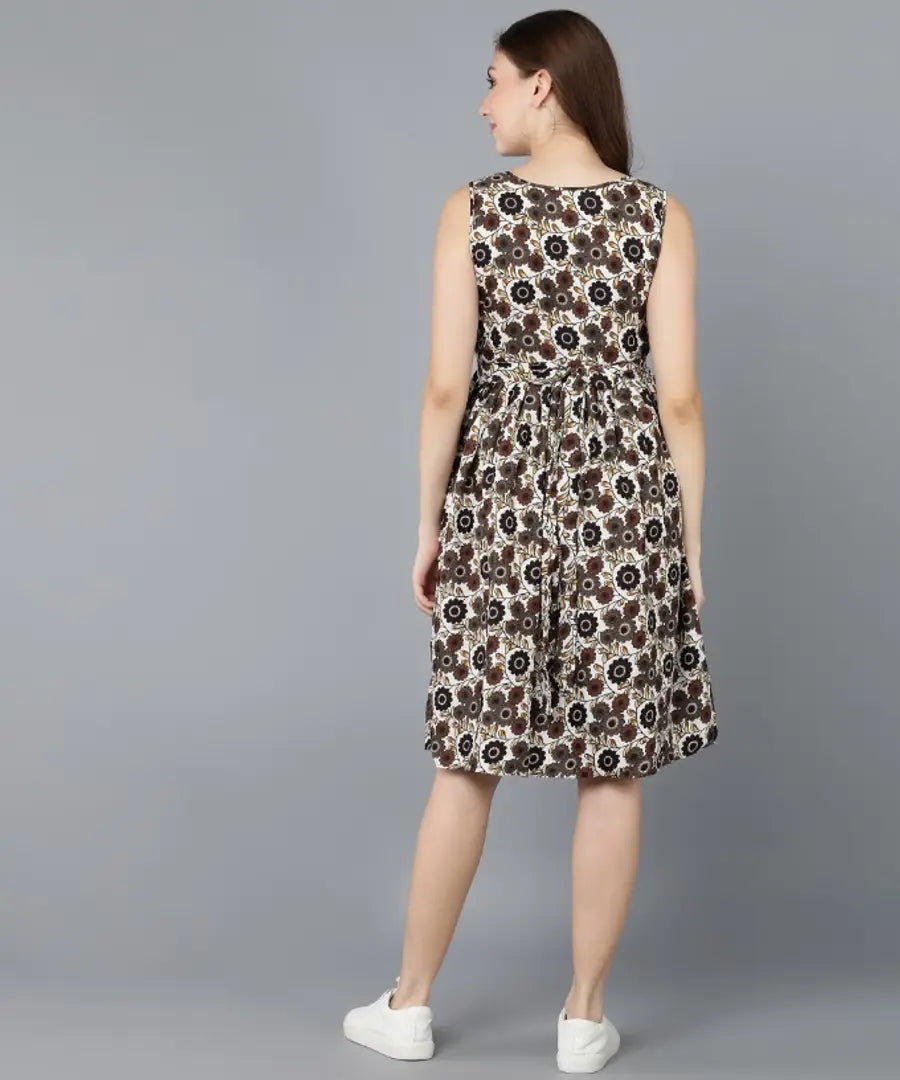 Classic Crepe Printed Dresses for Women