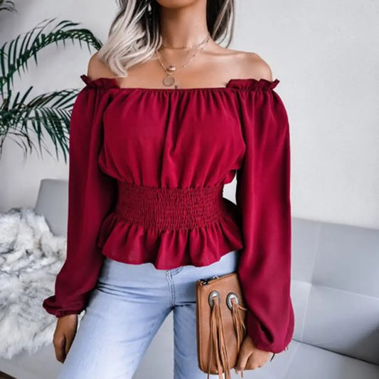 Stylish Solid Crepe Top For Women