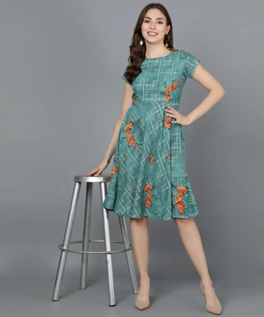 Womens Western Wear Fit and Falre Skater Dress