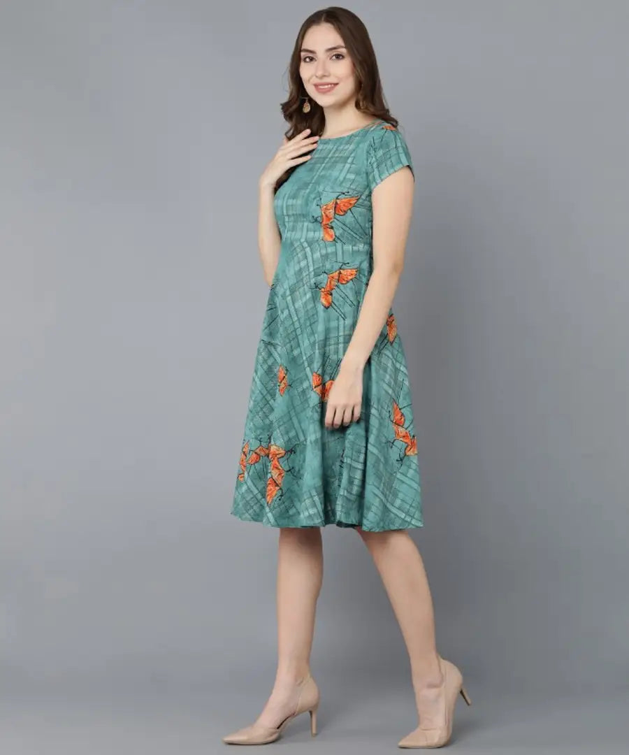 Womens Western Wear Fit and Falre Skater Dress