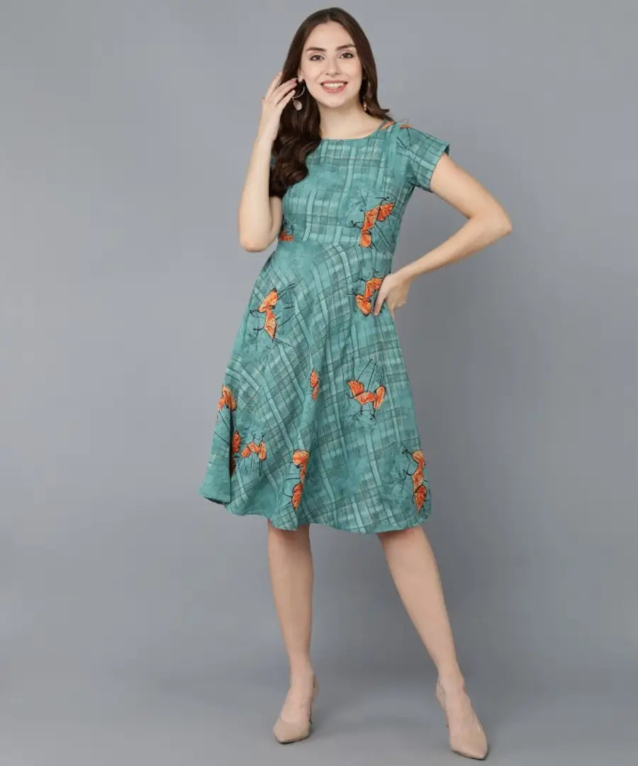 Womens Western Wear Fit and Falre Skater Dress