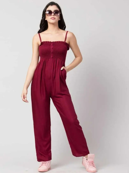 Designer And Stylish Women Off Shoulder Rayon Jumpsuit