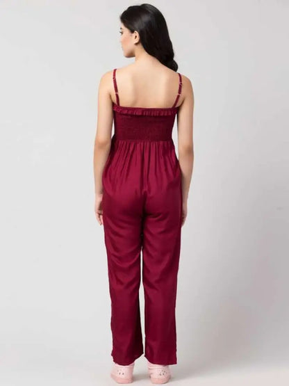 Designer And Stylish Women Off Shoulder Rayon Jumpsuit