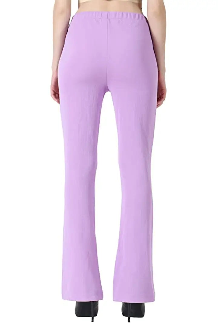 Trendy Cotton Blend Bootcut Parallel Trouser for Women