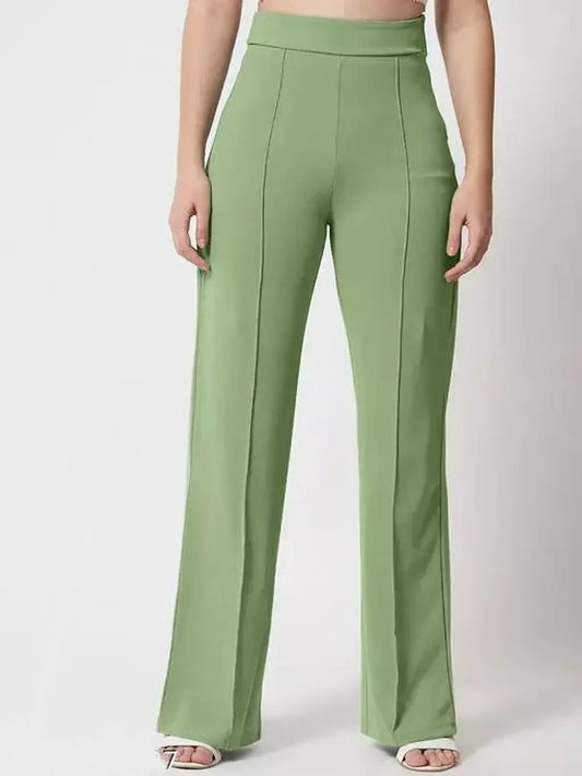 Classic Cotton Lycra Solid Trouser for Women