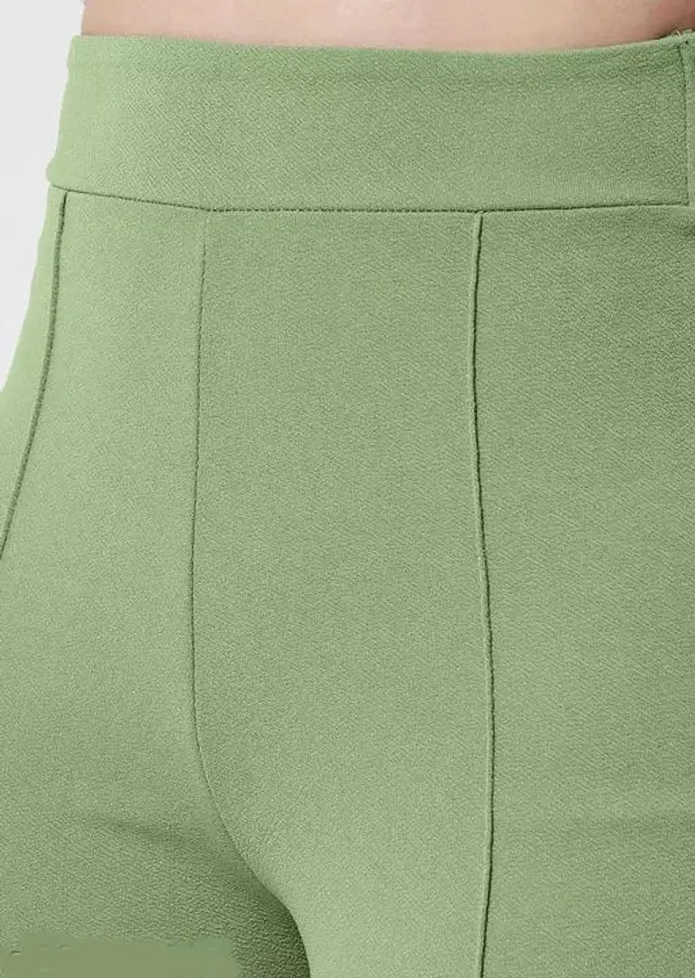 Classic Cotton Lycra Solid Trouser for Women