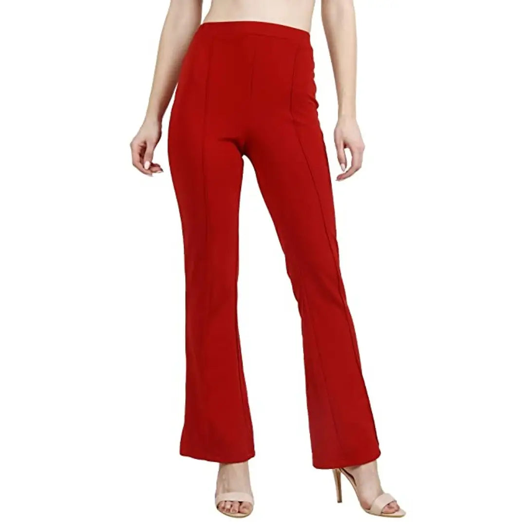 Classic Cotton Lycra Solid Trouser for Women