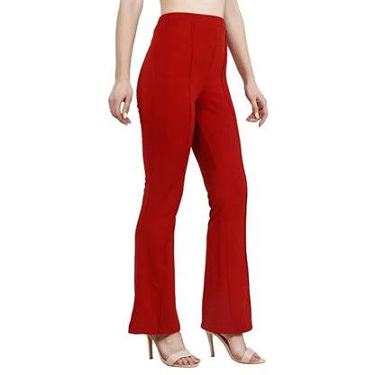 Classic Cotton Lycra Solid Trouser for Women