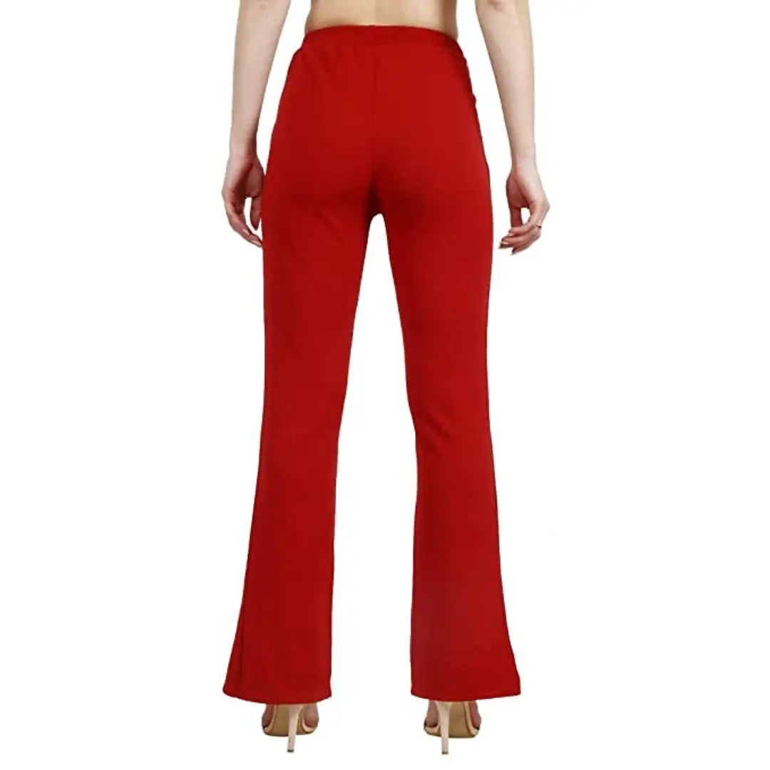 Classic Cotton Lycra Solid Trouser for Women