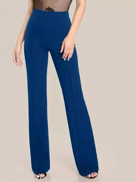 Classic Cotton Lycra Solid Trouser for Women