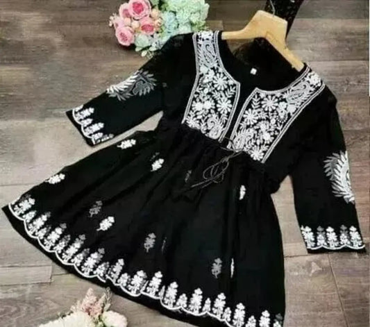 Women Stylish Embroidered Tunic Top