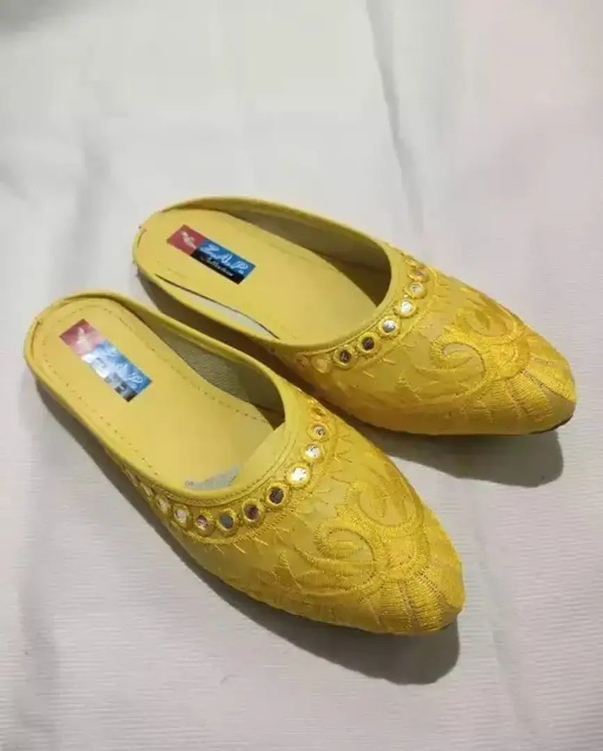 Stylish Fancy Synthetic Leather Juttis And Mojaris For Women