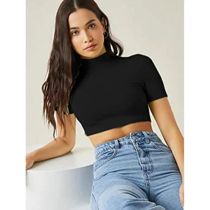 Dream Beauty Fashion Polyester Blend Crop Top (15 Inches)