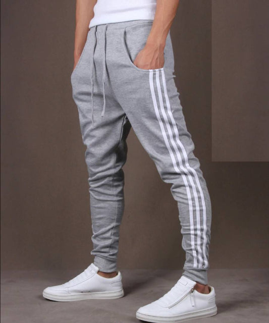 Comfortable Grey Polyster Joggers for Men