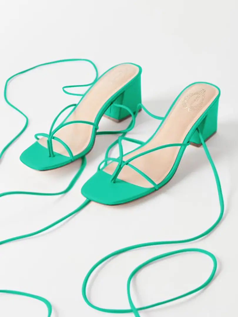 Trendy Women Green Heels