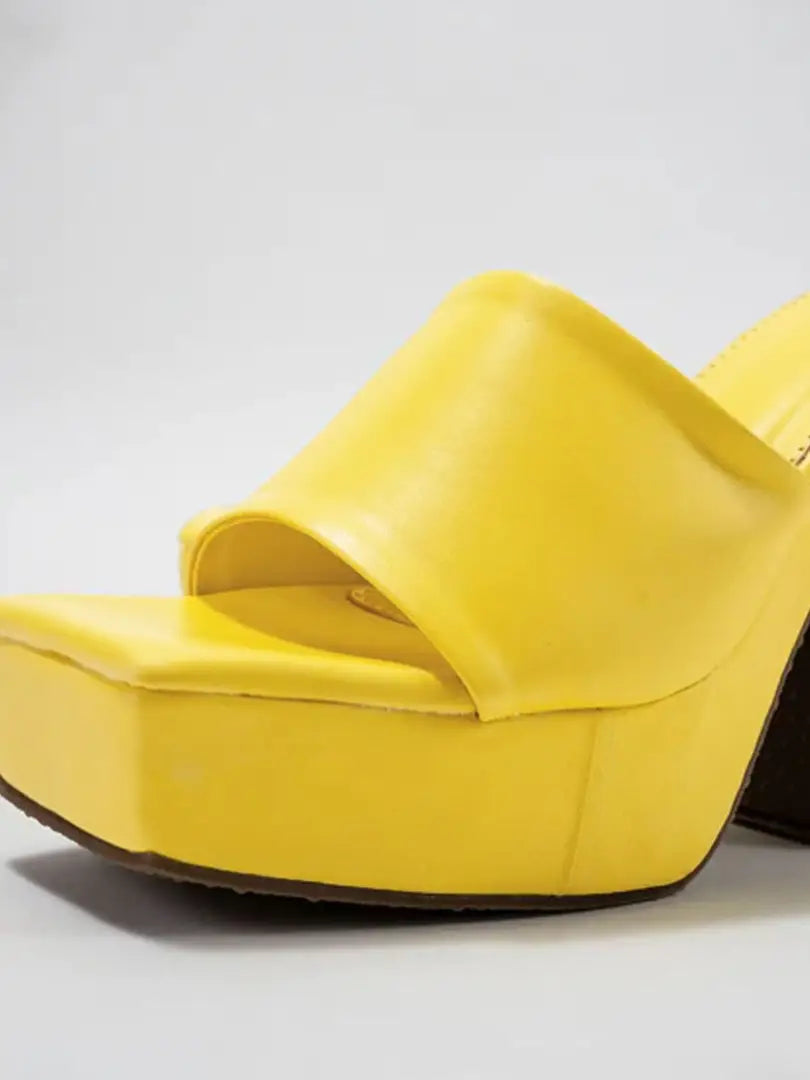 Trendy Women Yellow Heels