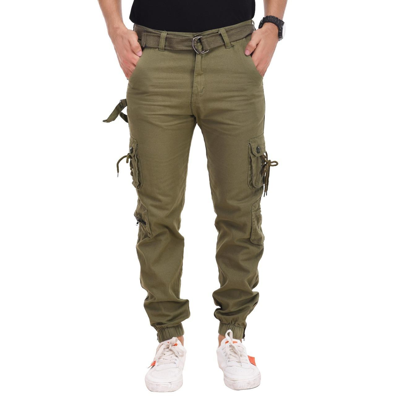 Cotton Solid Sli Fit mens Cargo