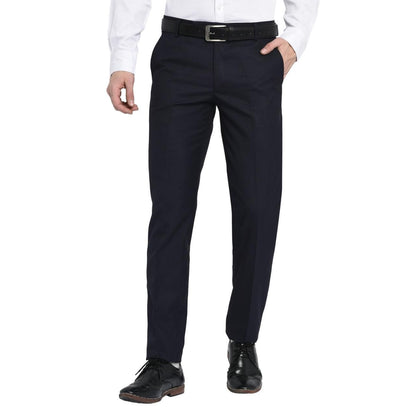 Linen Solid Slim Fit Mens Formal Trouser