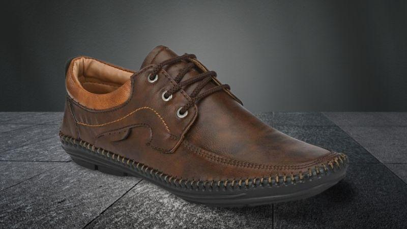 Leather Brown Casual Shoes for Men