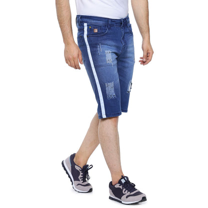 Campus Sutra Denim Rugged Slim Fit Short