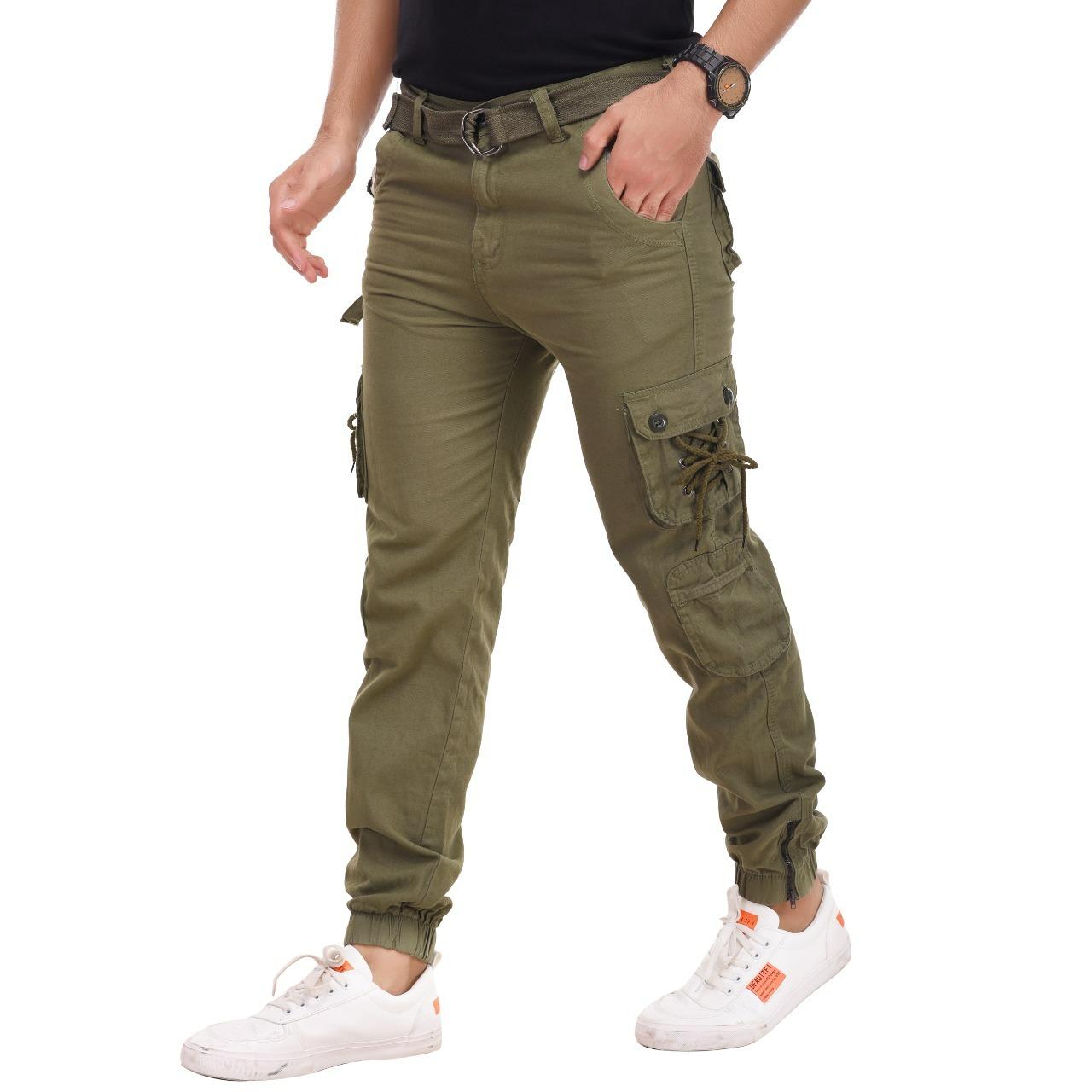 Cotton Solid Sli Fit mens Cargo