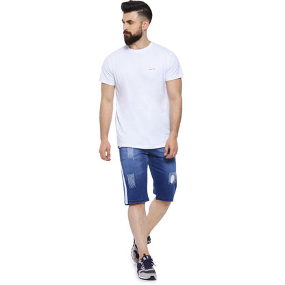 Campus Sutra Denim Rugged Slim Fit Short