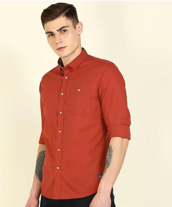 Cotton Solid Full Sleeves Regular Fit Casual Shirt