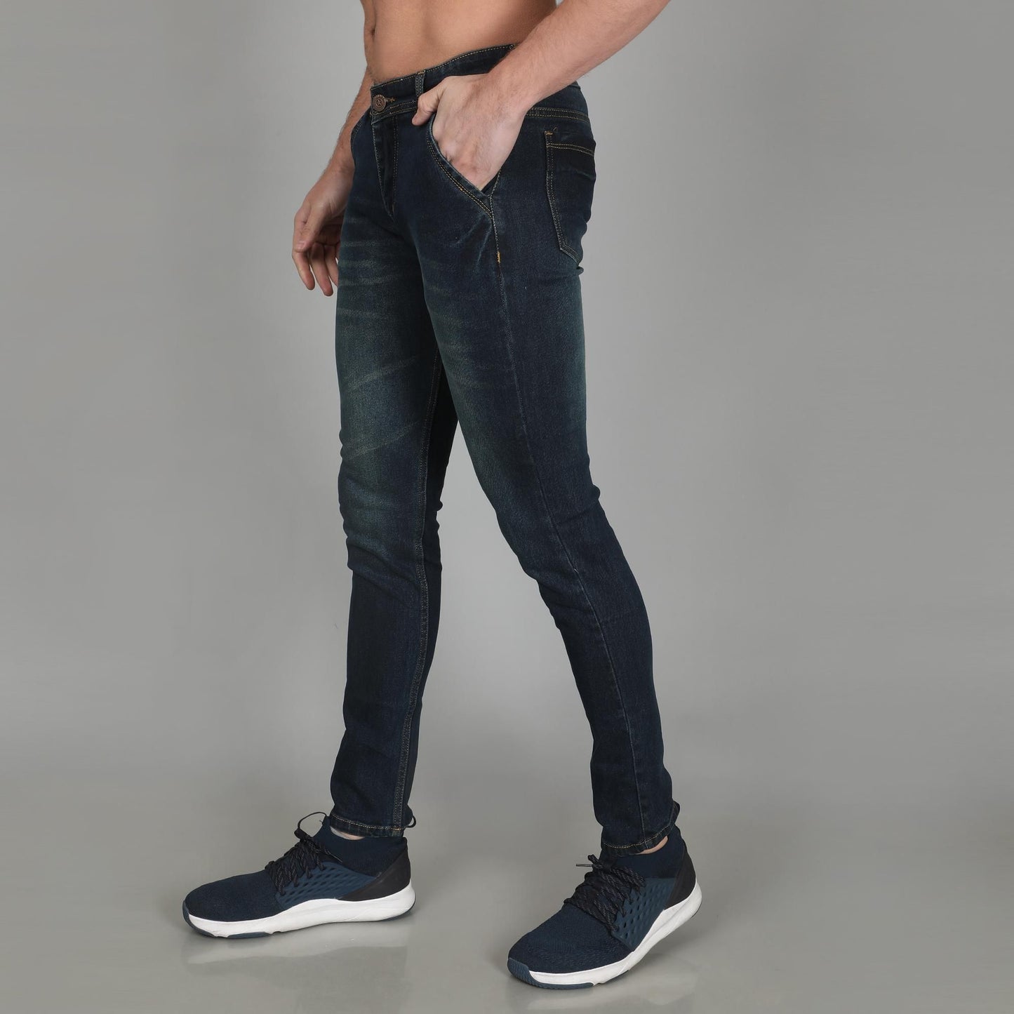 Cotton Faded Skin Fit Mens Jeans