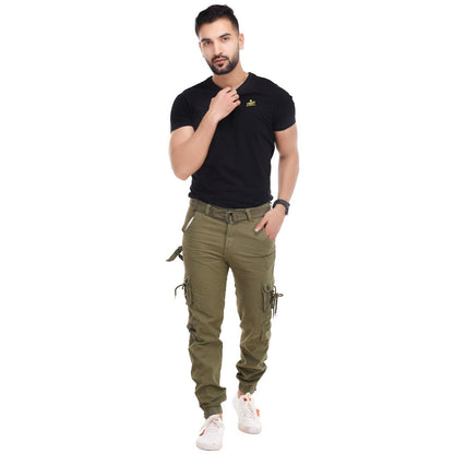 Cotton Solid Sli Fit mens Cargo