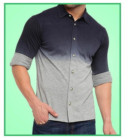 Gritstones Cotton Color Block Casual Shirt for Men