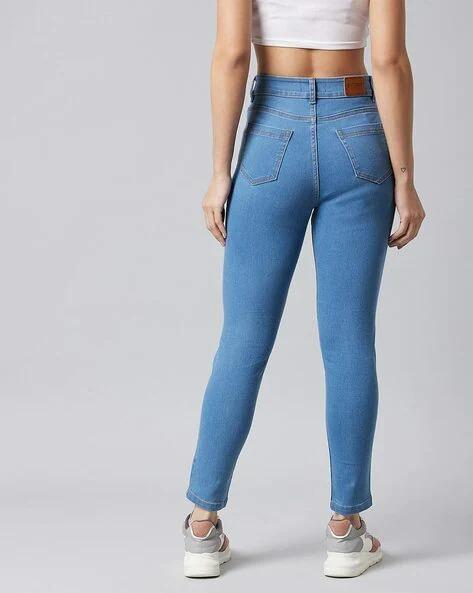 Women's Denim Solid Regular Fit Jeans