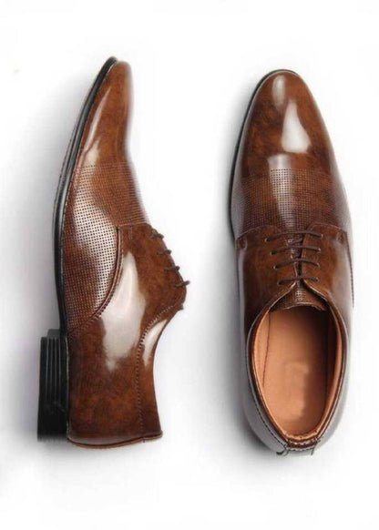 Stylish Brown Lace Up Formal Shoes For Men