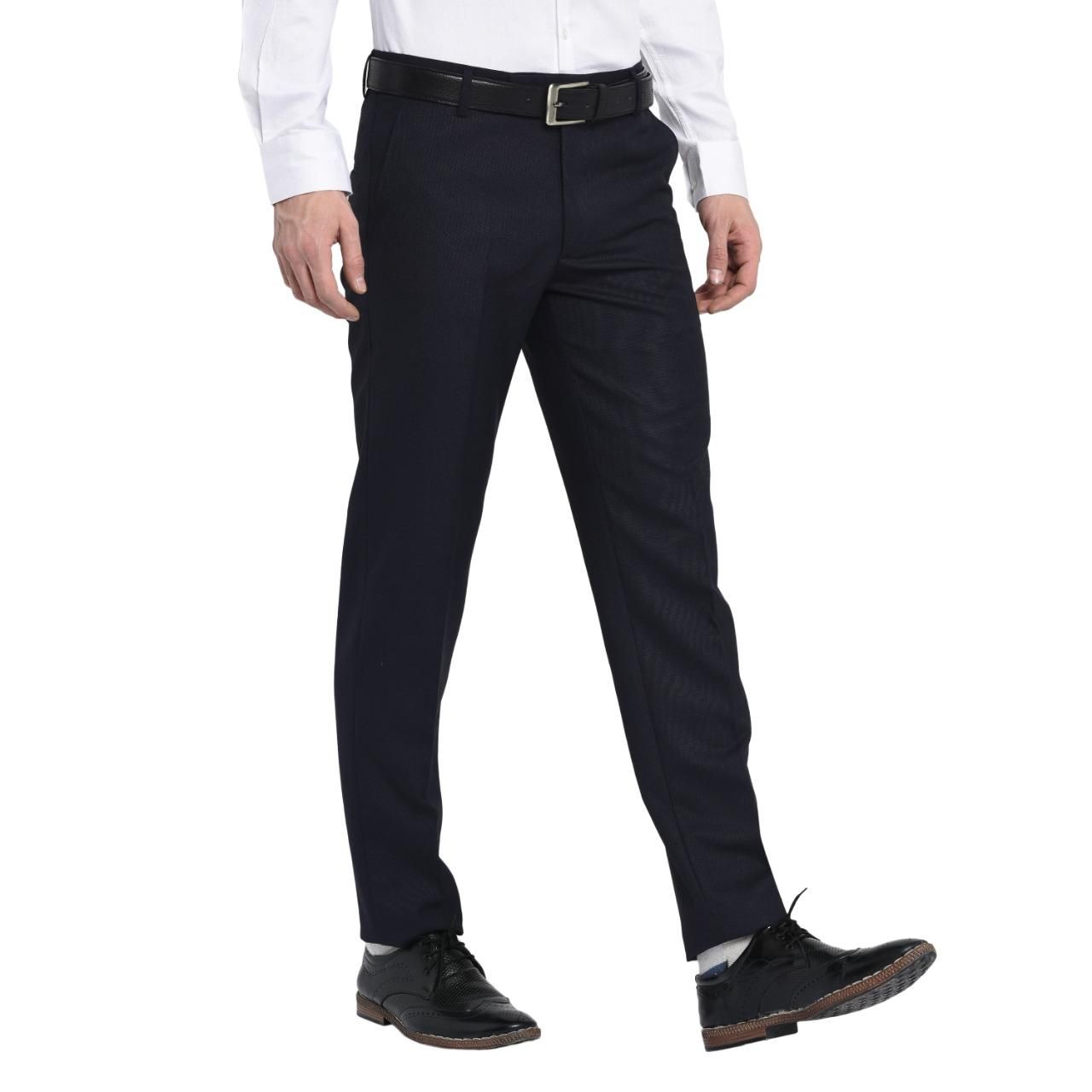 Linen Solid Slim Fit Mens Formal Trouser