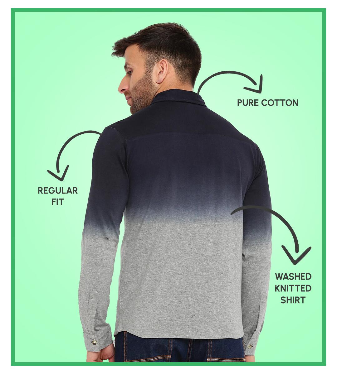 Gritstones Cotton Color Block Casual Shirt for Men