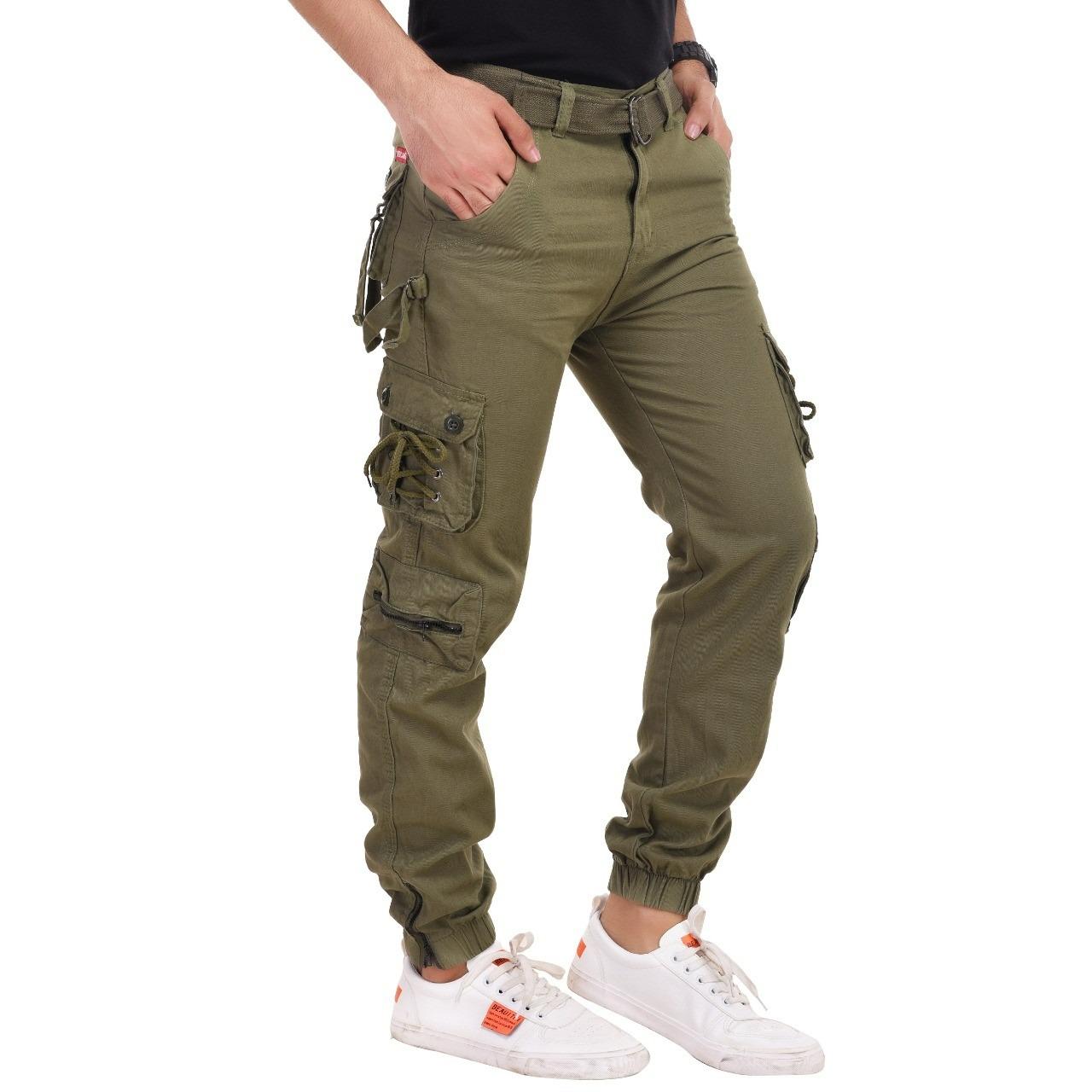 Cotton Solid Sli Fit mens Cargo