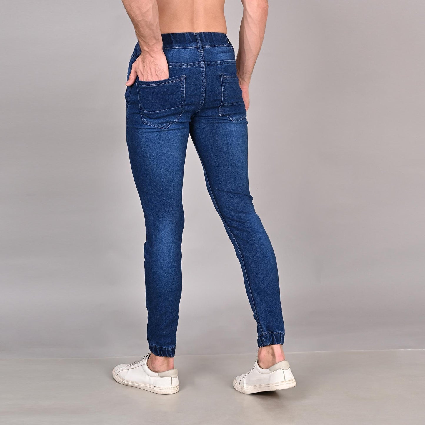 Denim Washed Slim Fit Mens Joggers