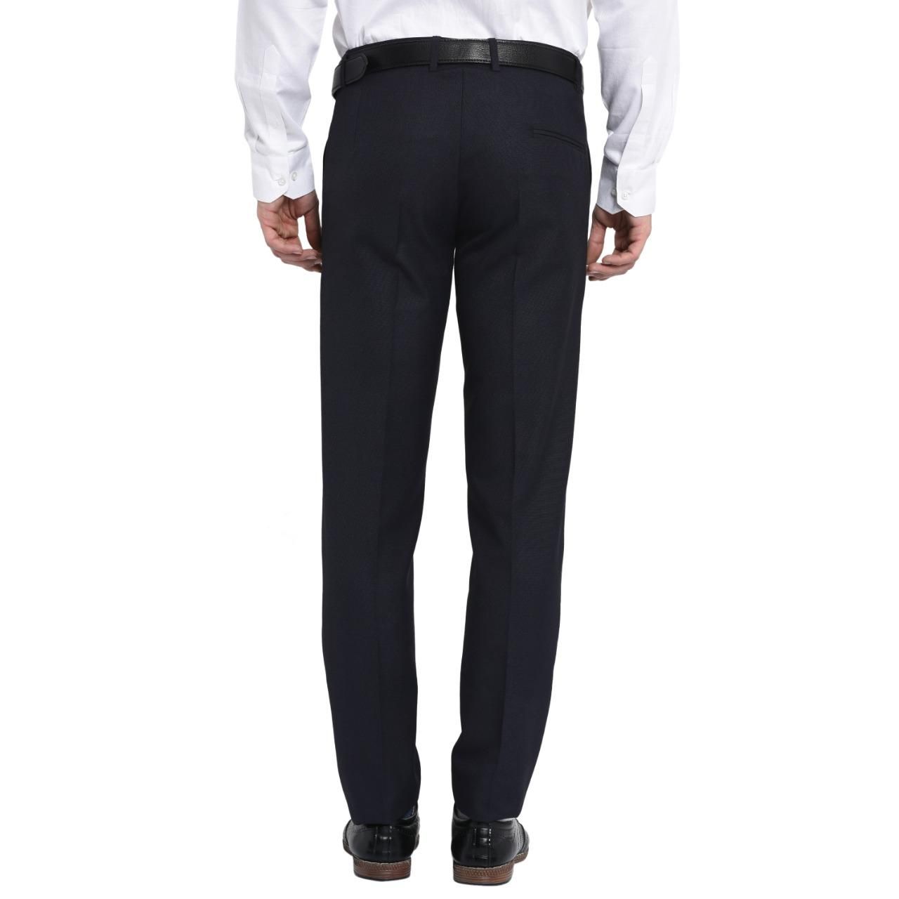 Linen Solid Slim Fit Mens Formal Trouser