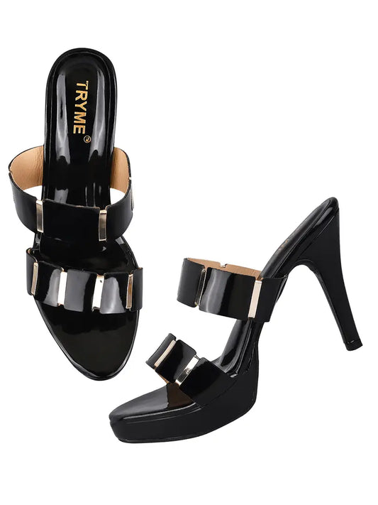Stylish Women Synthetic Leather Heels
