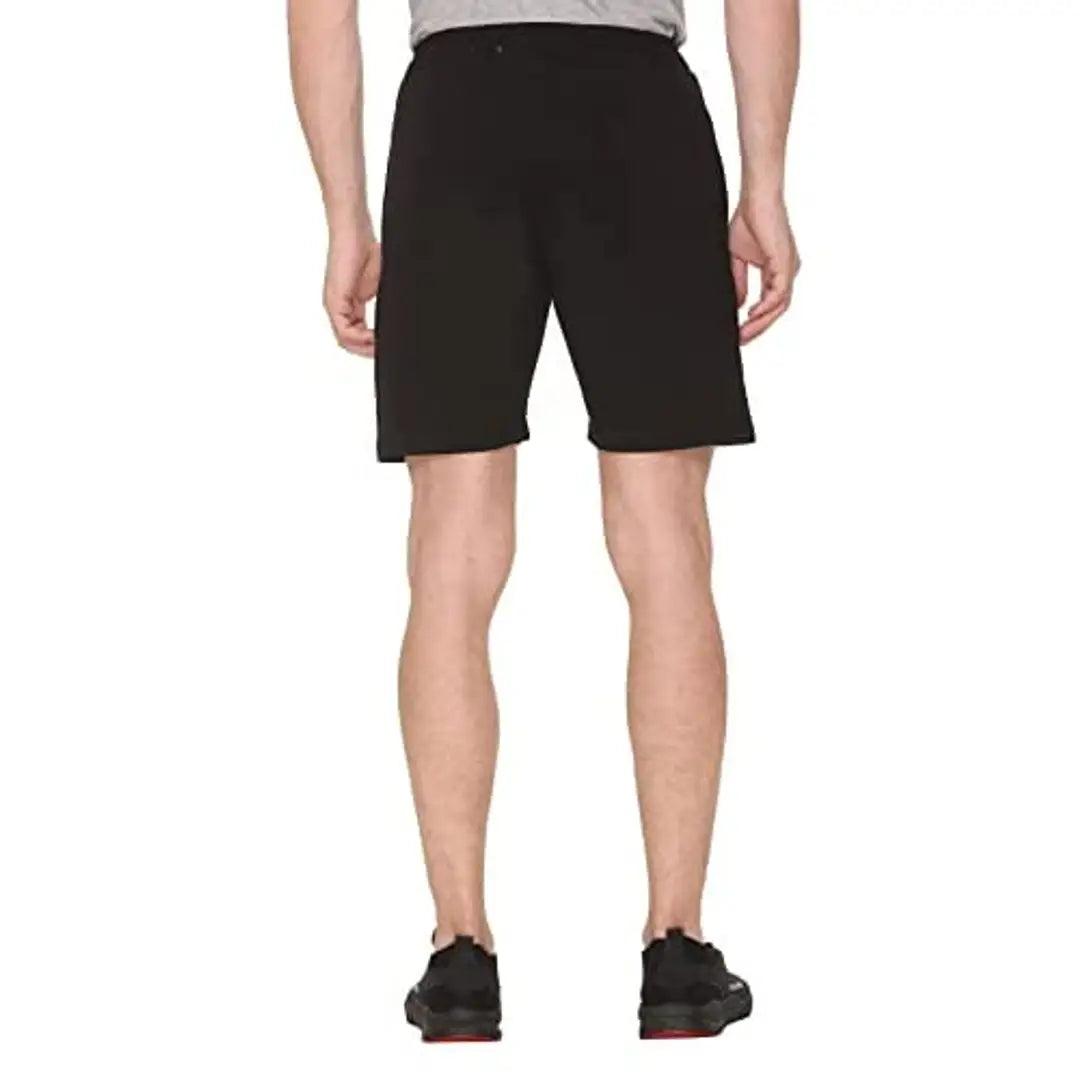 FC Men Regular Solid Short's Black