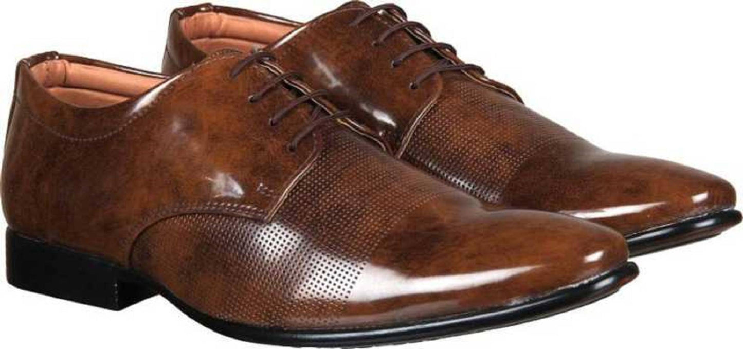 Stylish Brown Lace Up Formal Shoes For Men