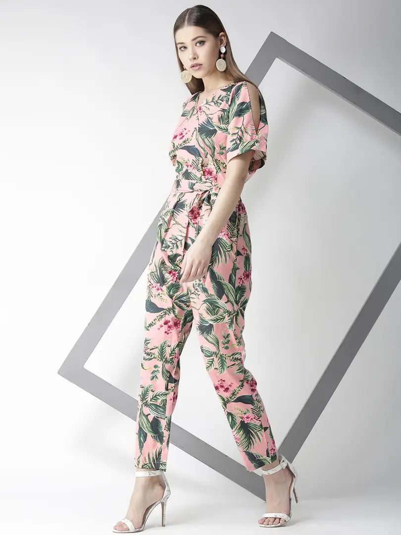 Stylish Polycotton Printed Basic Jumpsuit For Women