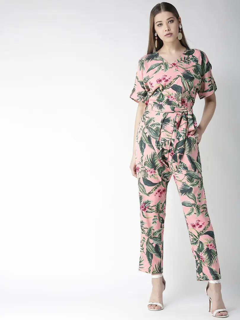 Stylish Polycotton Printed Basic Jumpsuit For Women