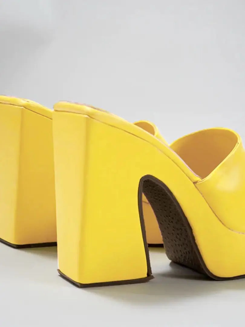 Trendy Women Yellow Heels